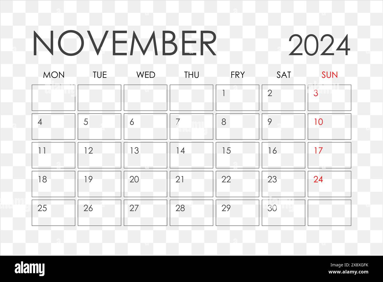 Calendar For November 2024. The Week Starts On Sunday Stock Vector regarding Http Www.free Printable Calendar.com November 2024 Calendar.html