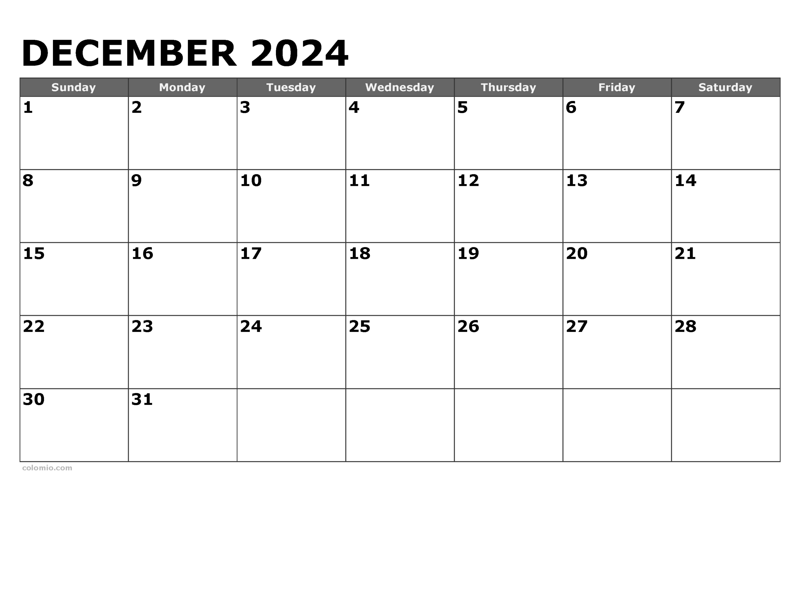 December 2024 Calendar | Free Printable Pdf, Xls And Png throughout December 2024 Calendar Printable Wincalendar