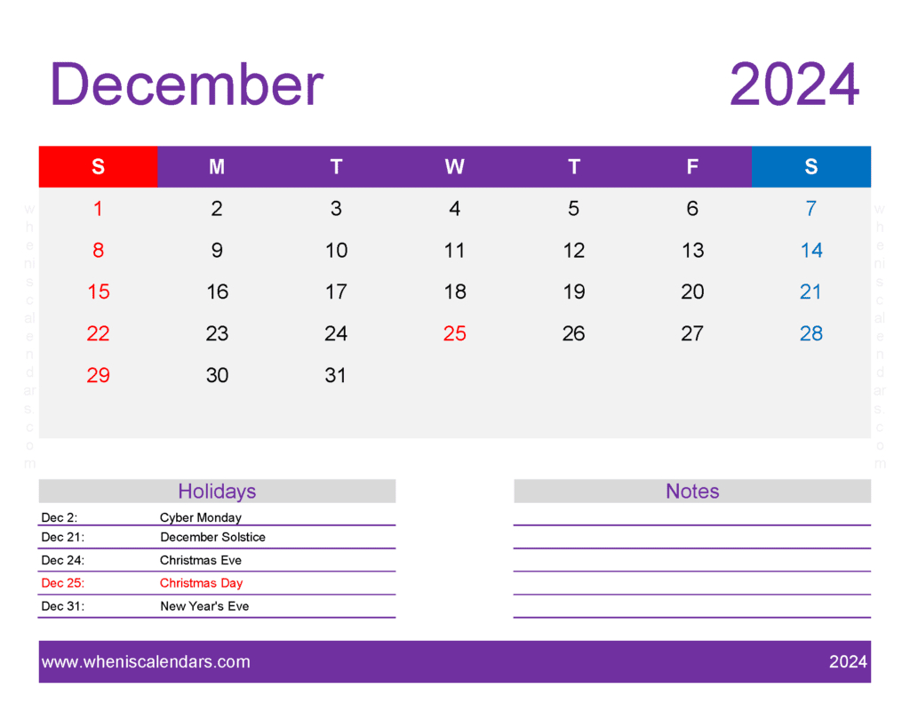 December 2024 Printable Calendar Waterproof Monthly Calendar pertaining to 2024 December Printable Calendar Waterproof