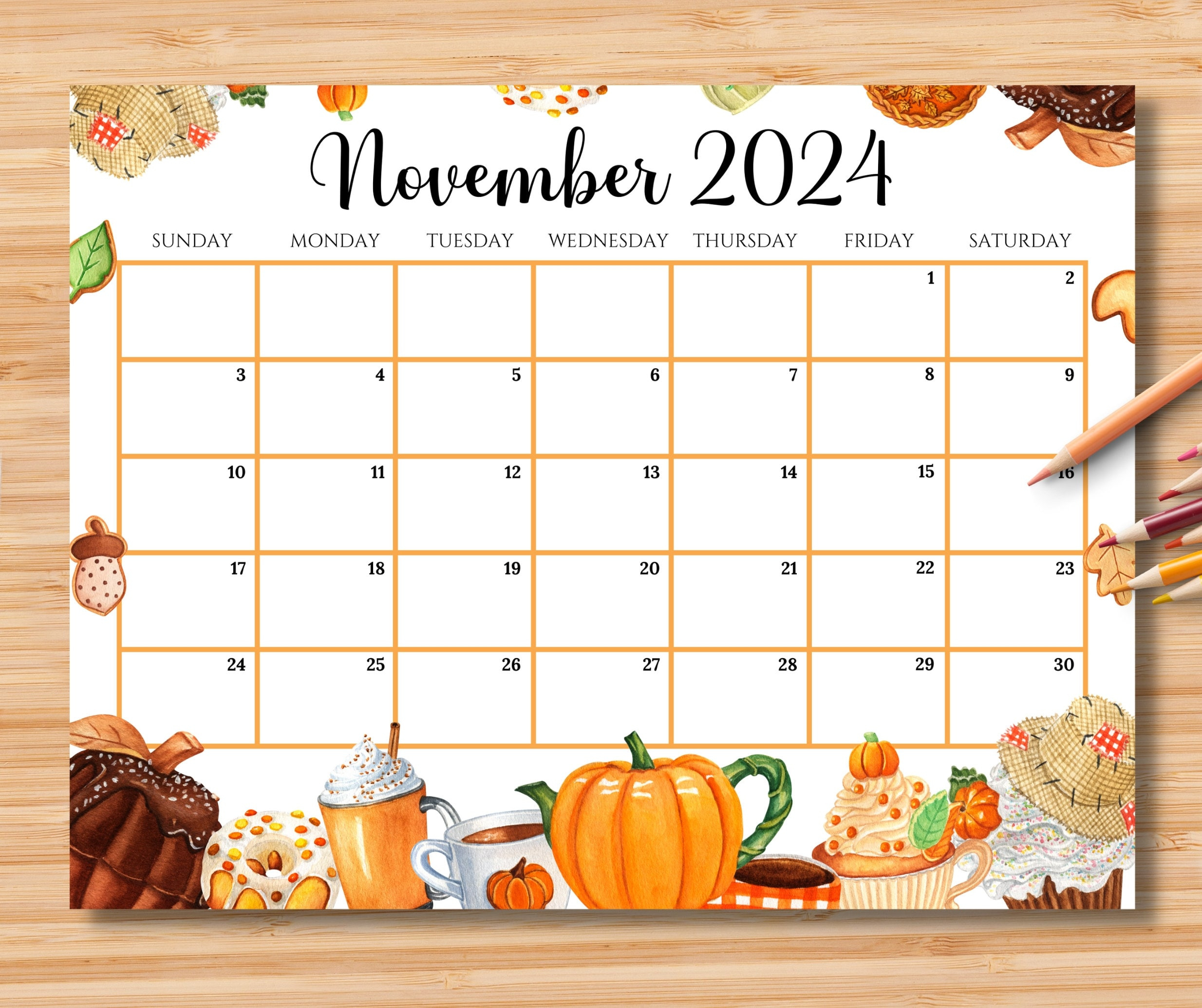 Editable November 2024 Calendar, Happy Thanksgiving Planner W within November 2024 Calendar Thanksgiving Printable