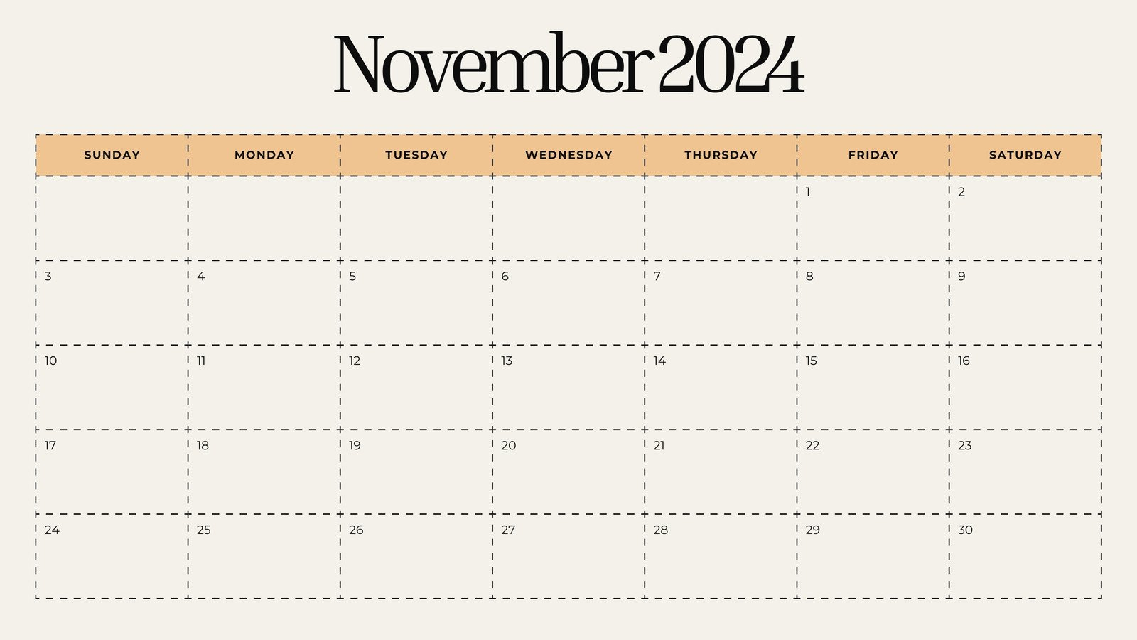 Free And Printable November 2024 Calendar Templates | Canva with regard to November 2024 24 Calendar Printable