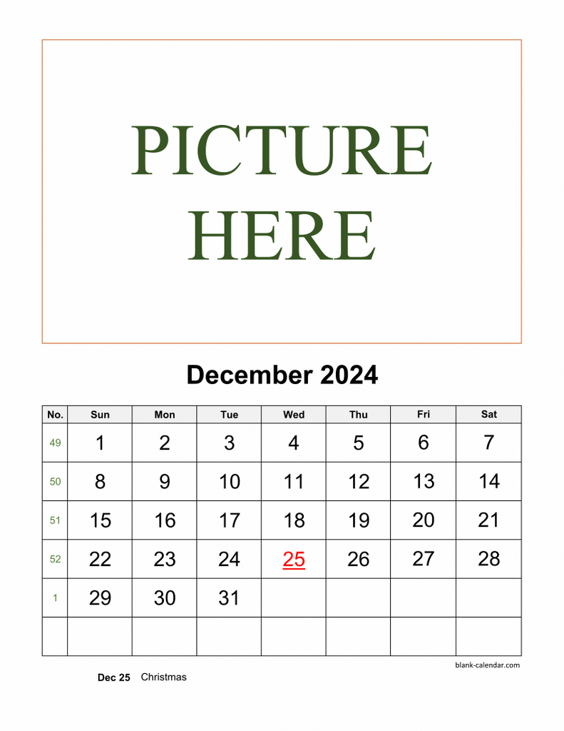 Free Download Printable December 2024 Calendar, Pictures Can Be intended for Blank December 2024 Portrait Calendar Printable