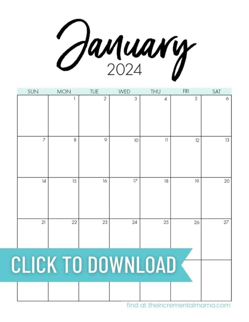 Free Printable Monthly Calendar 2024 - January To December - The in 2024 Calendar Free Printable January-December