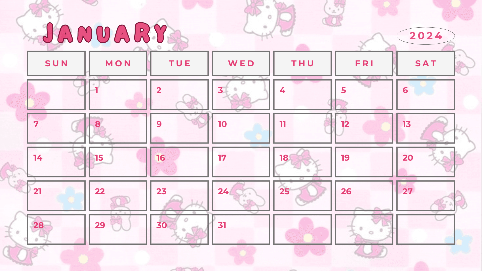 Hello Kitty Calendar 2024Jennyannpenoliar07 - Raket.ph in December 2024 Hello Kitty Calendar Printable