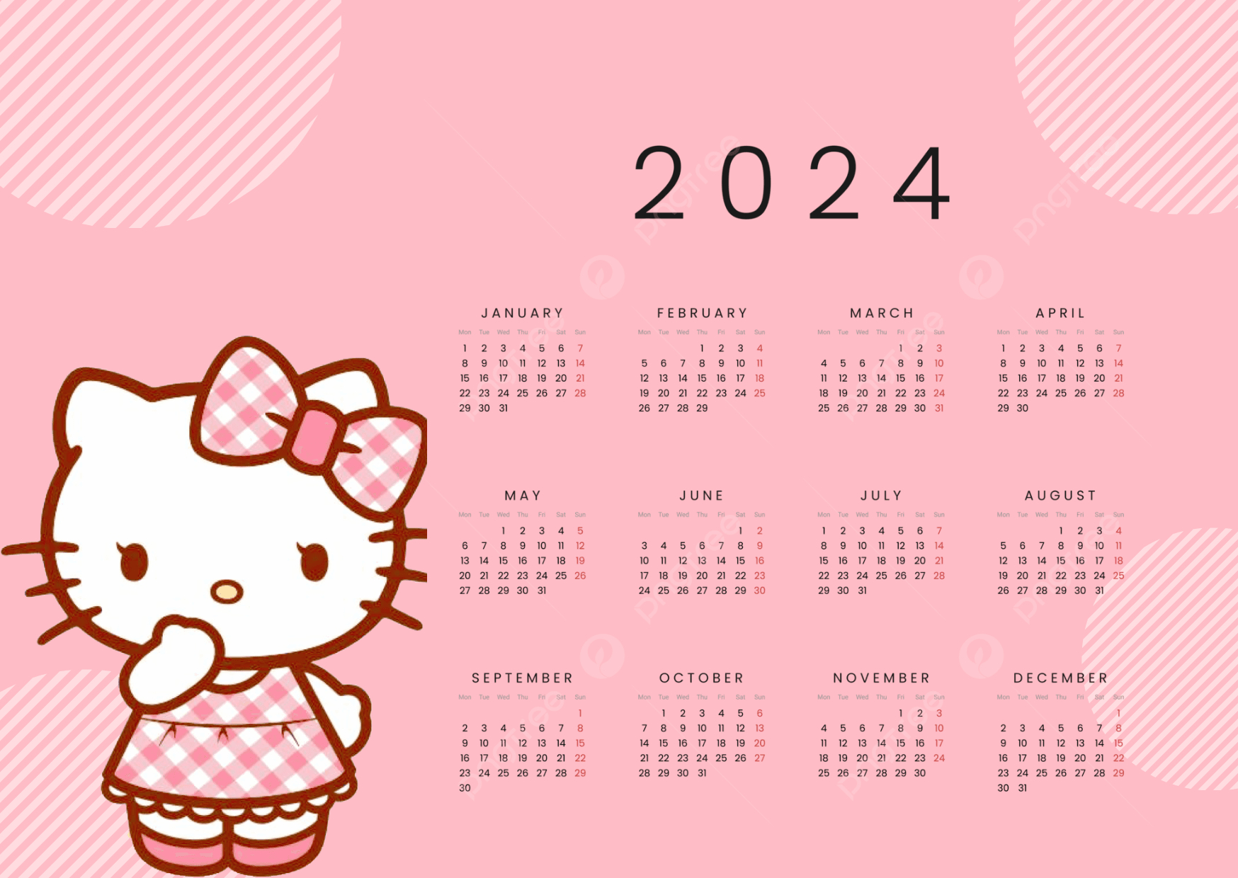 Hello Kitty Calendar 2024Mj0069331 - Raket.ph with December 2024 Hello Kitty Calendar Printable