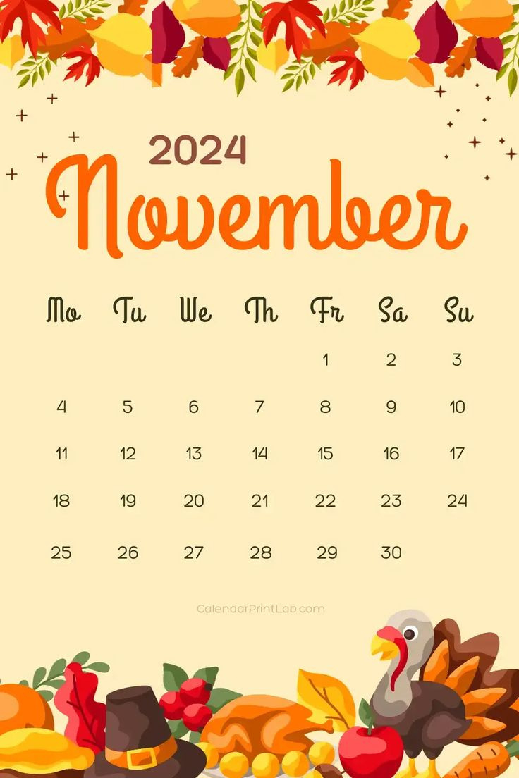 Iphone 2024 Calendar Wallpapers Download For Each Month with regard to November 2024 Calendar Printable Tumblr