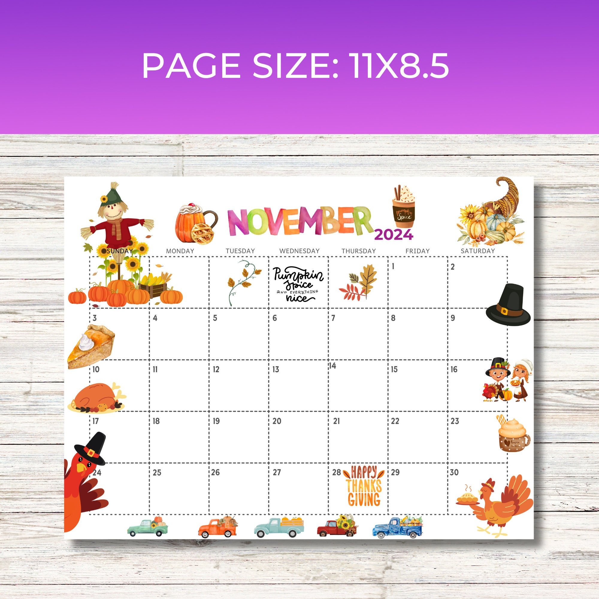 November 2024 Calendar Printable Kids Calendar 2024 Calendar with regard to November 2024 Calendar Printable For Pre School