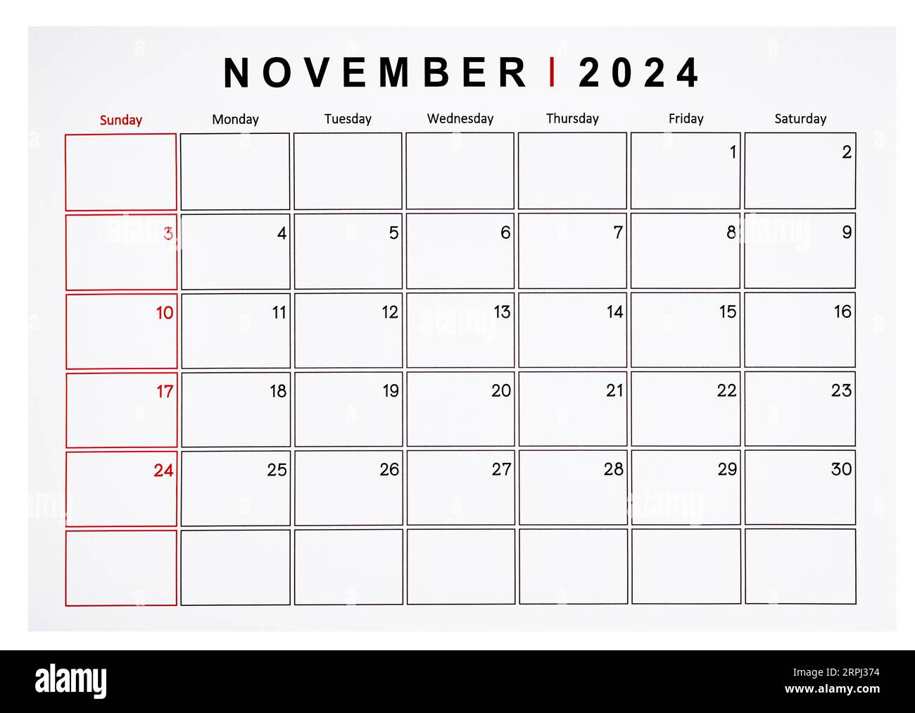 November 2024 Monthly Calendar Page Isolated On White Background inside Http Www.free Printable Calendar.com November 2024 Calendar.html