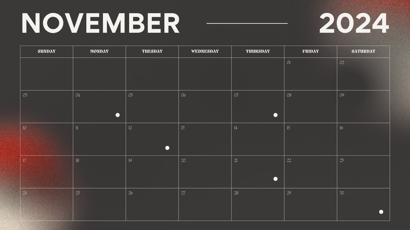 Page 2 - Free And Printable November 2024 Calendar Templates | Canva intended for November 2024 Calendar Printable Waterproof