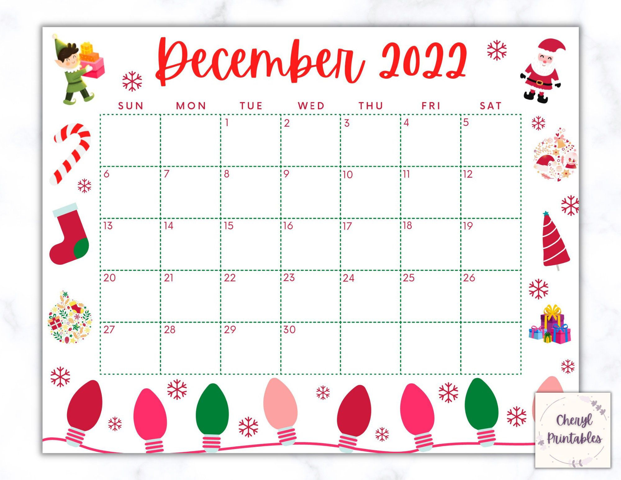 Printable December Calendar 2024, Christmas Calendar, Holiday regarding 2024 December Calendar Printable Disney