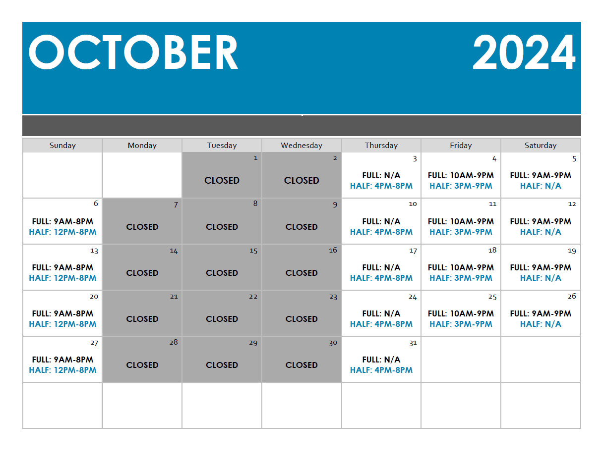 Wisconsin Waterpark Resort &amp; Arcade | Tundra Lodge Resort throughout Liift4 Hybrid November 2024 Calendar Printable