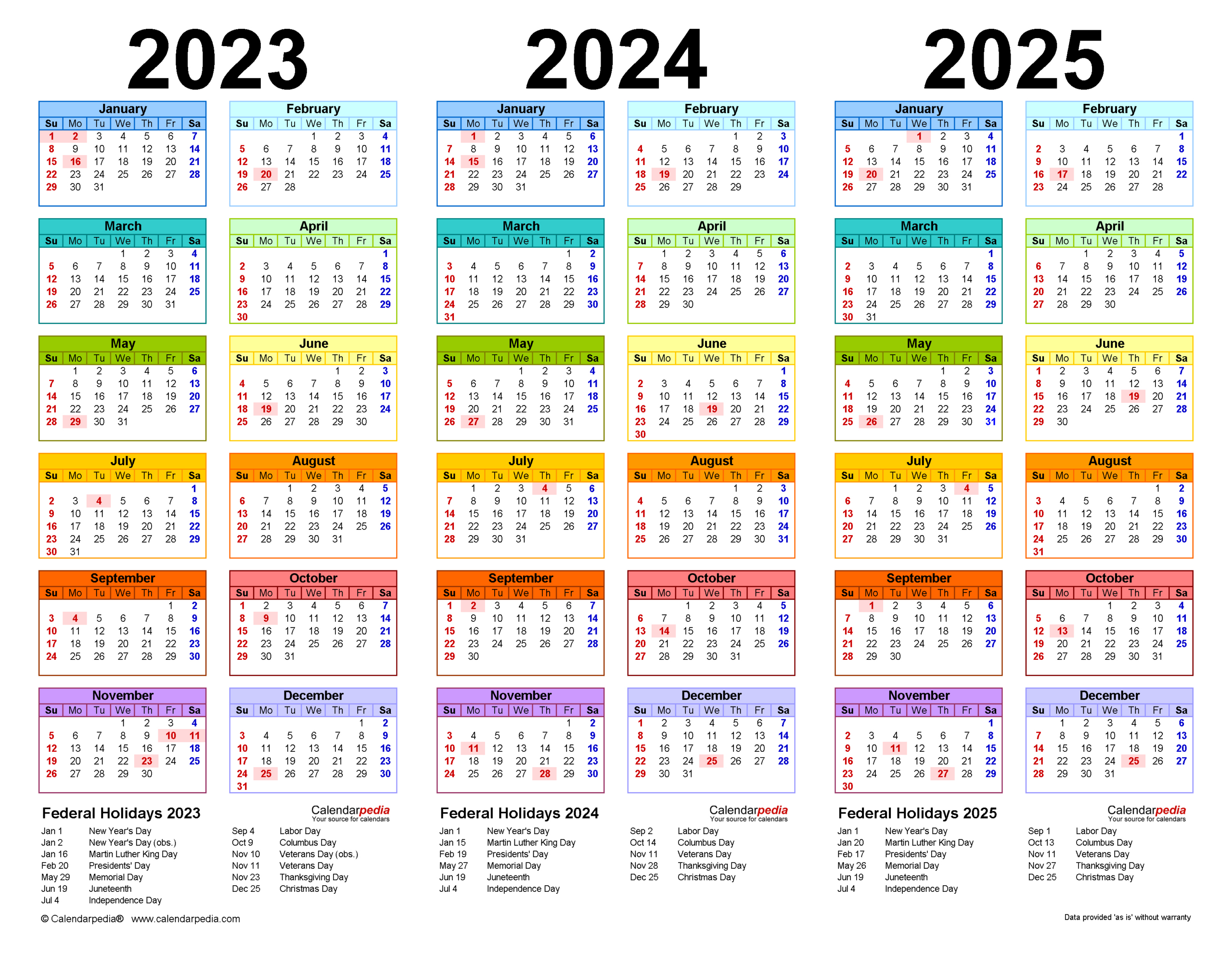 2023-2025 Three Year Calendar - Free Printable Pdf Templates with regard to 3 Year Calendar 2022 To 2025 Printable