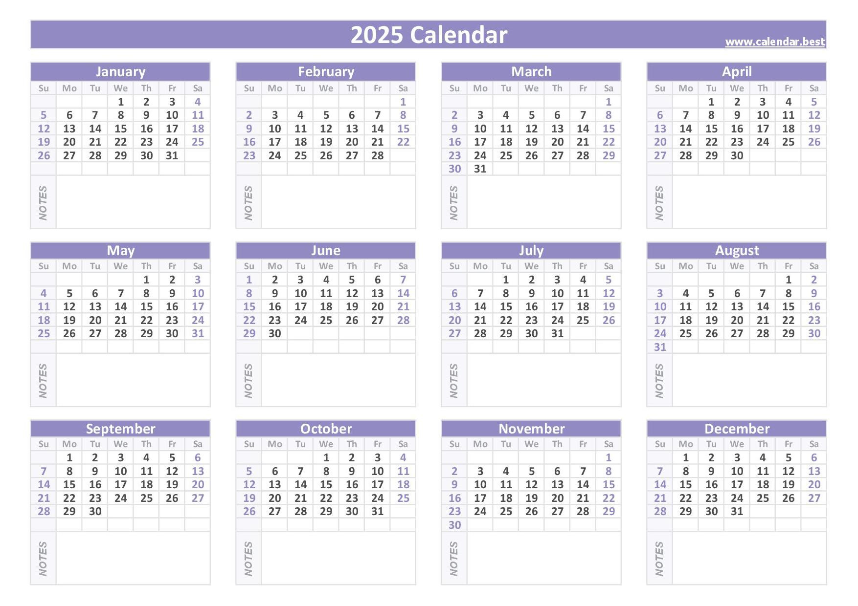 2025 Calendar With Week Numbers intended for 2025 Calendar Printable Landscape