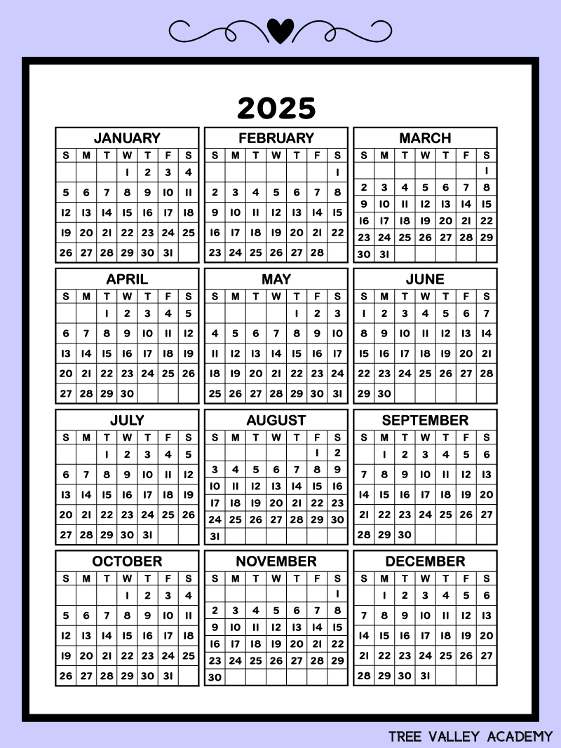 2025 Printable One Page Calendar &amp;amp; Kids Calendar Worksheets inside 2025 One Page Printable Calendar