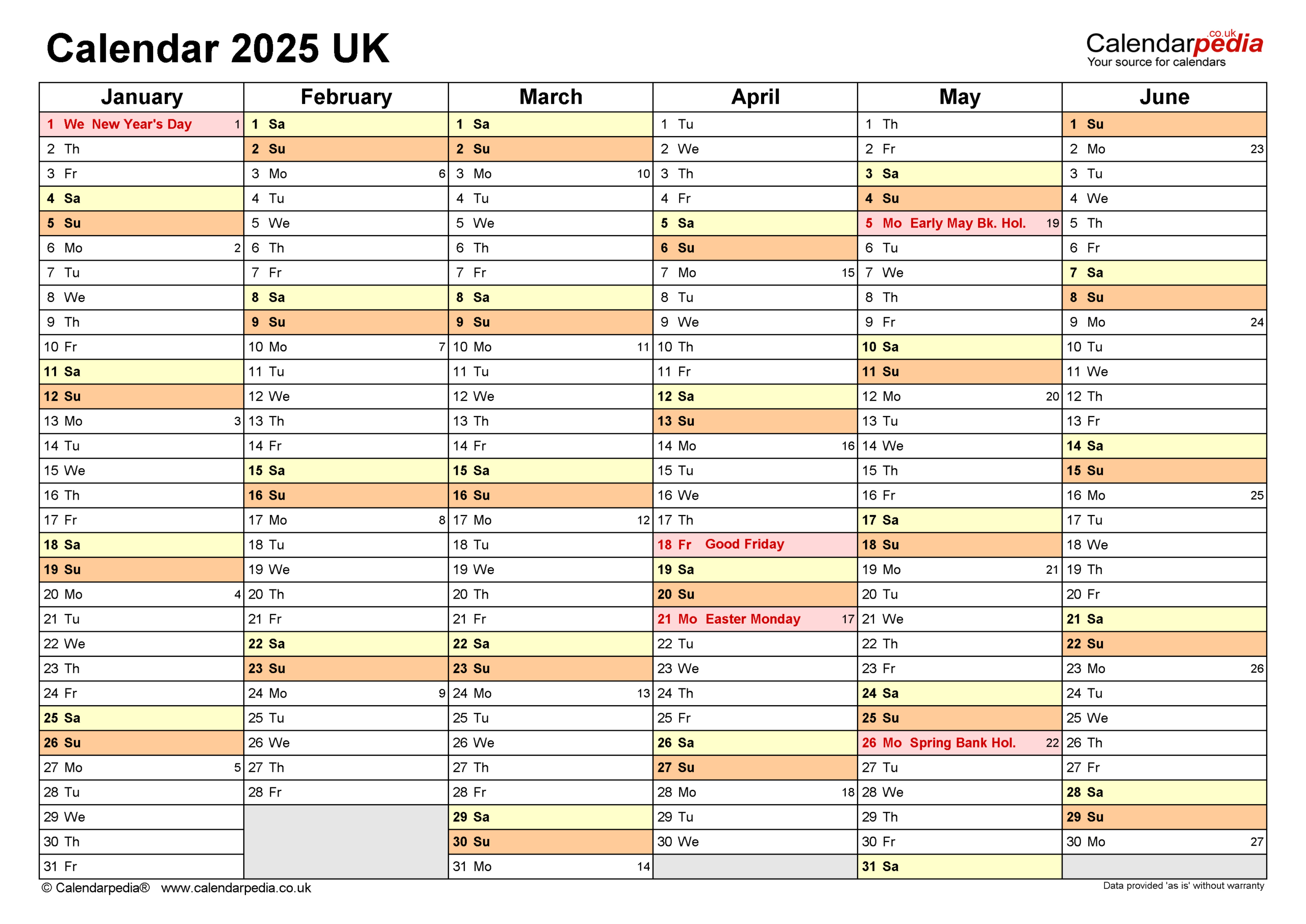 Calendar 2025 (Uk) - Free Printable Pdf Templates throughout Calendar 2025 Uk Printable