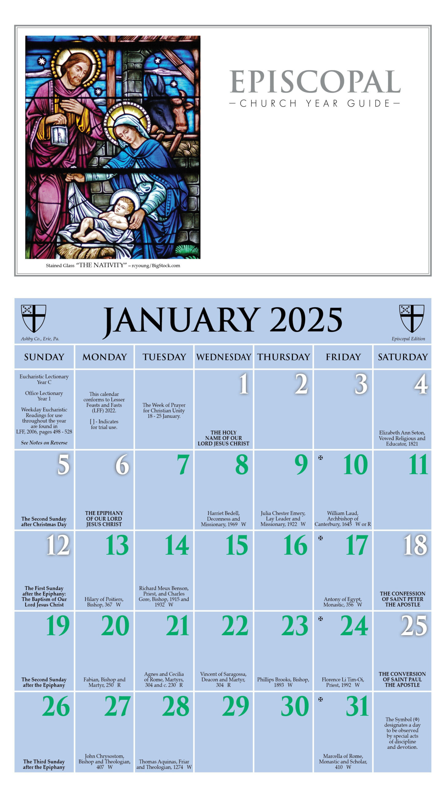 Churchpublishing: 2025 Episcopal Church Year Guide Kalendar pertaining to Liturgical Calendar 2025 Printable