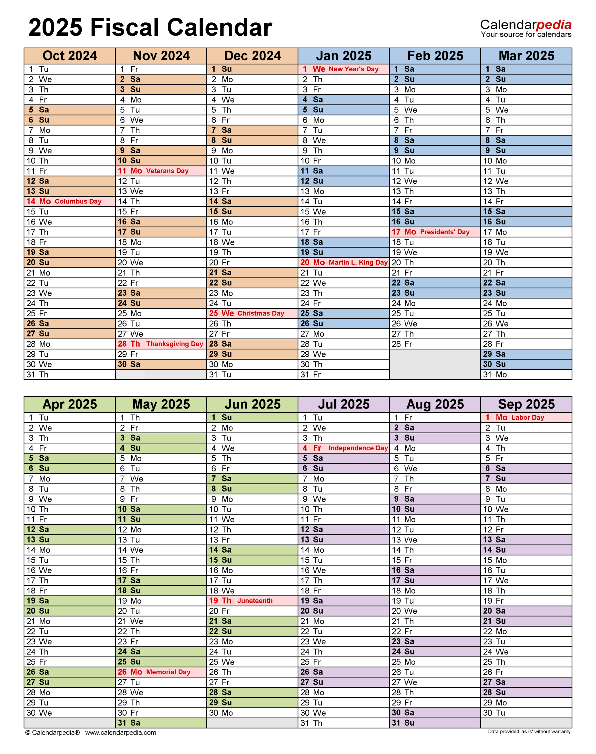 Fiscal Calendars 2025 - Free Printable Excel Templates in Fy 2025 Calendar Printable