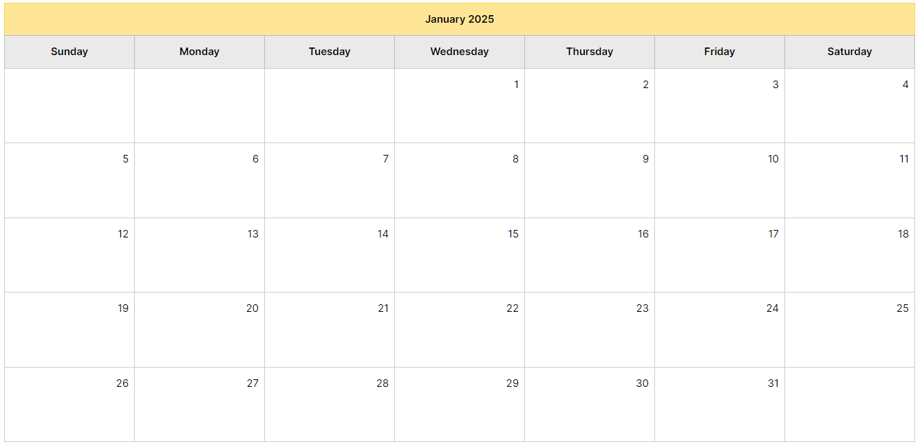 Free Evernote 2025 Calendar Template -Jon Tromans with Printable Editable Calendar 2025