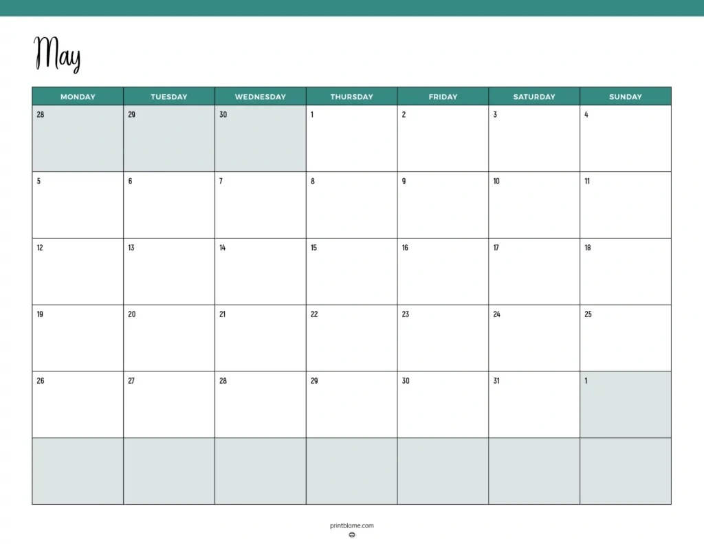 Free Printable May 2025 Calendar - 40+ Free Pdf Calendars throughout Printable 2025 Calenders