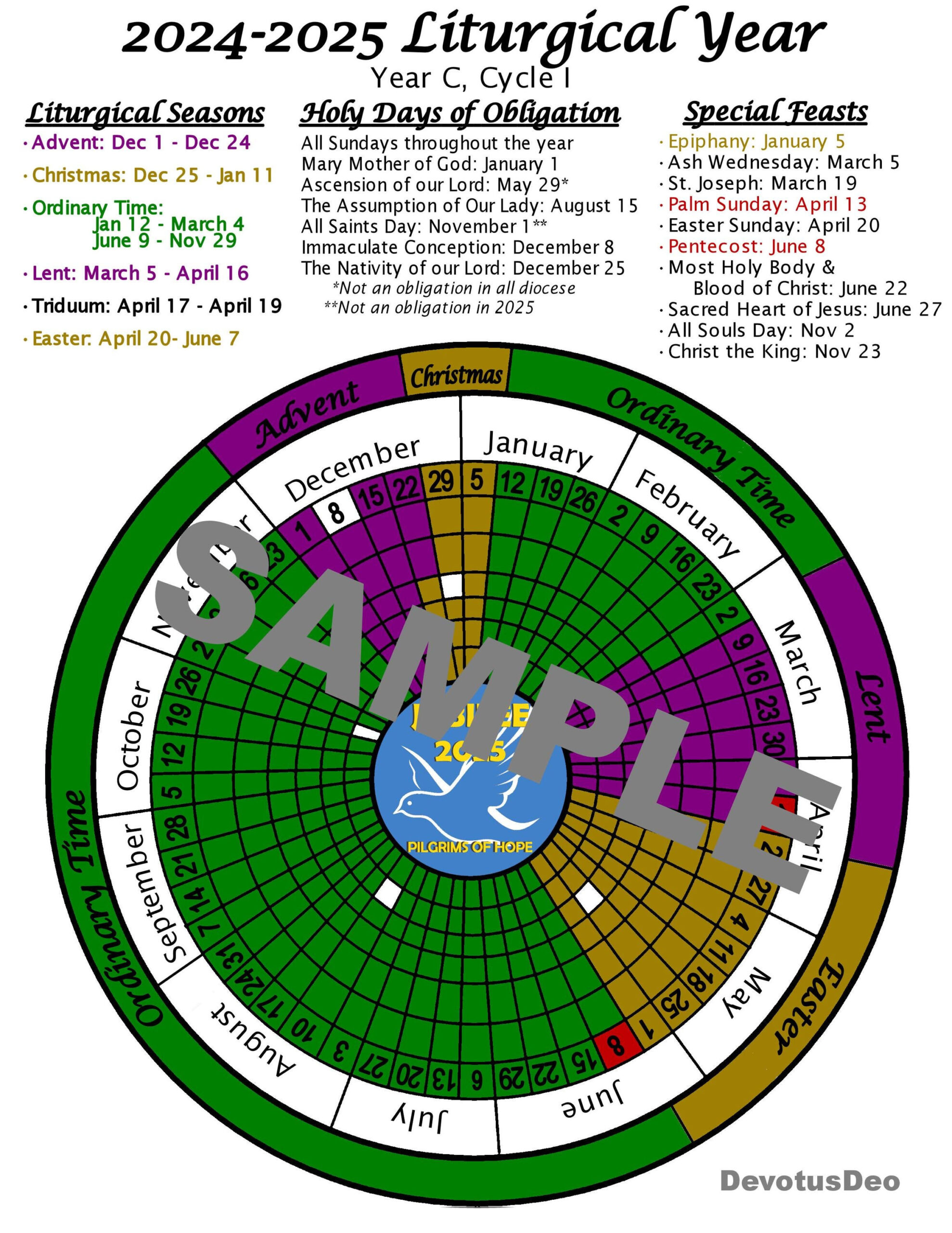 Printable 2025 Liturgical Calendar, Downloadable Catholic for Liturgical Calendar 2025 Printable