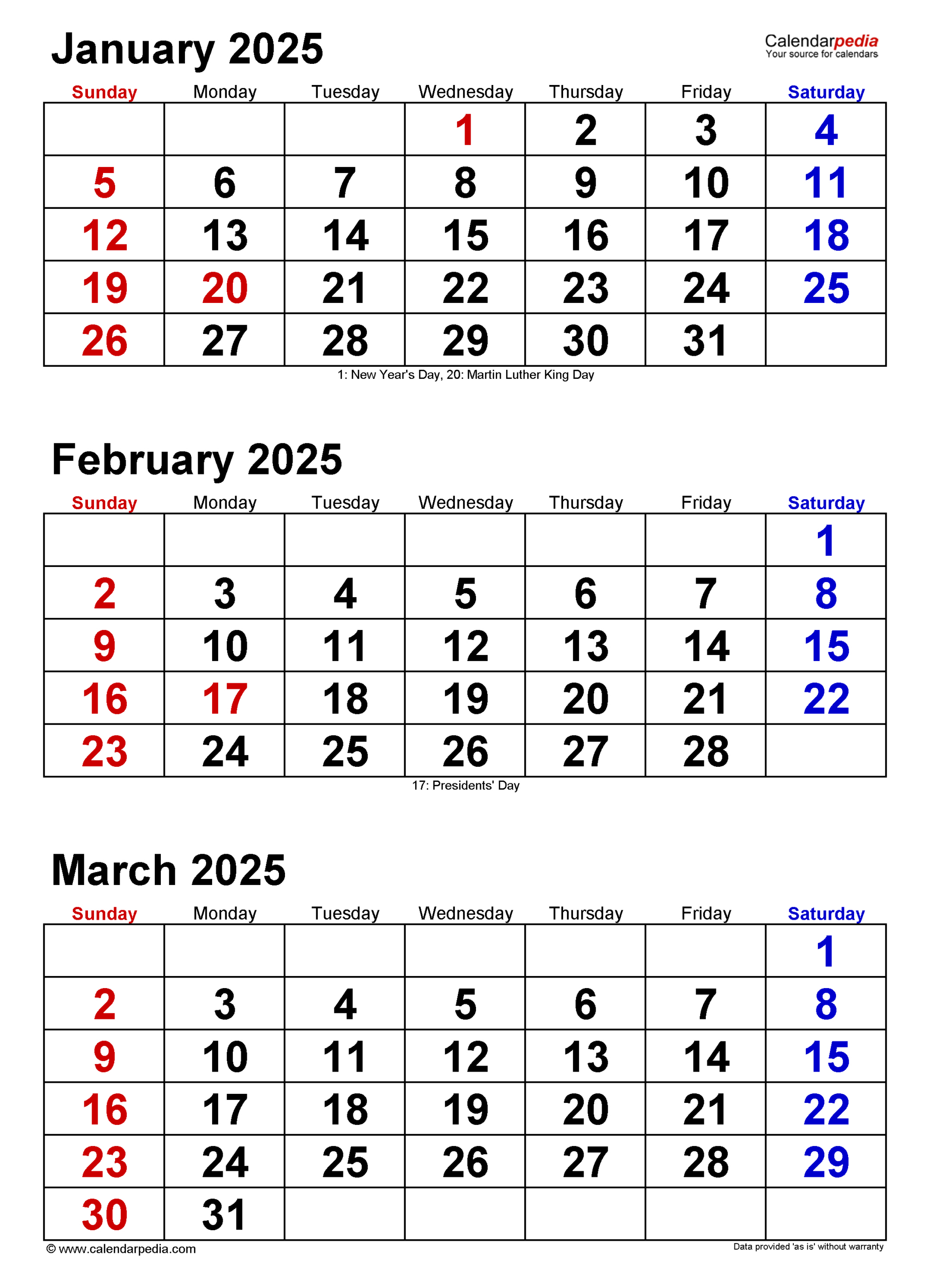 Quarterly Calendars 2025 - Free Printable Word Templates in Printable Quarterly Calendar 2025