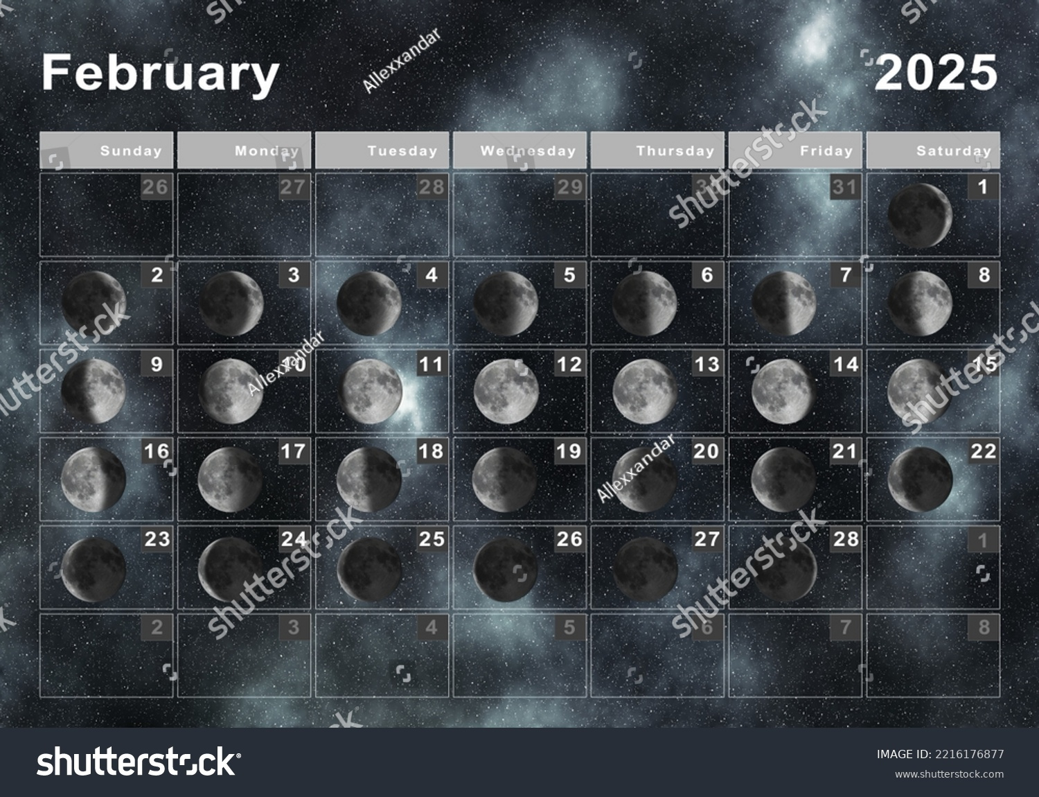 Februar 2025 Mondkalender, Mondzyklen, Mondphasen intended for February Moon Calendar 2025