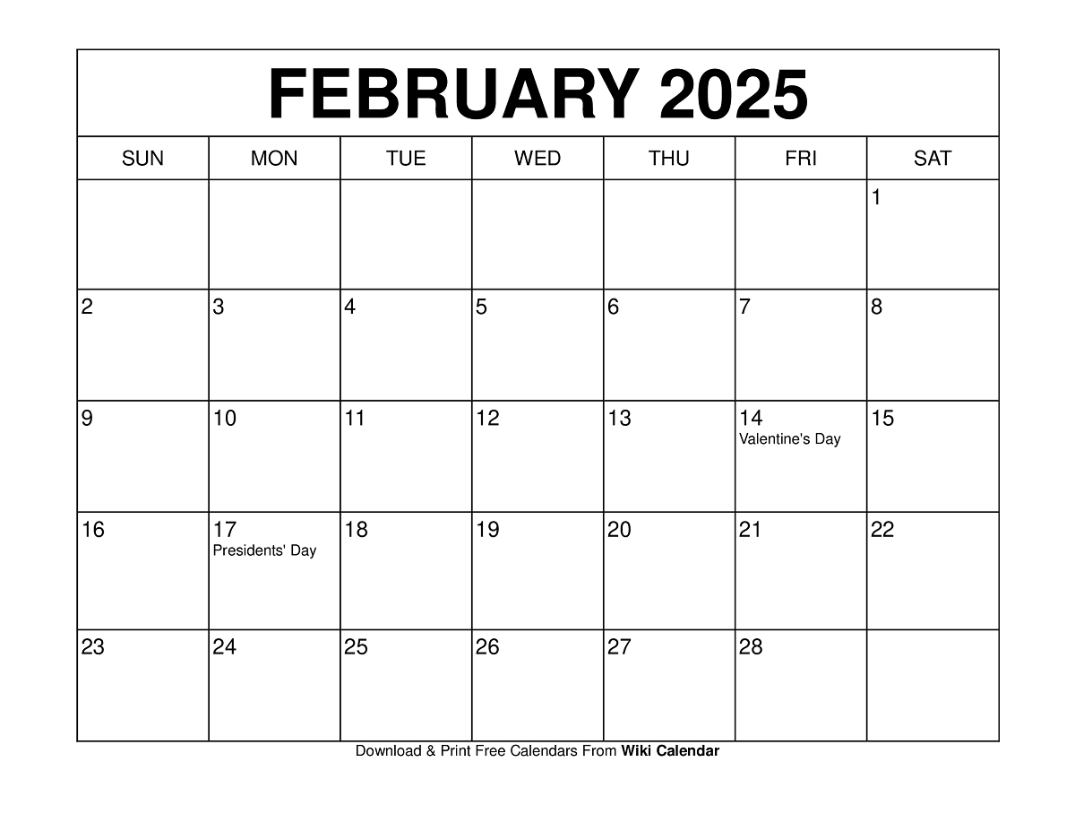 February 2025 Calendar - Printable Templates &amp;amp; More for Calendar Of February From The 12Th Day To The 24Th 2025