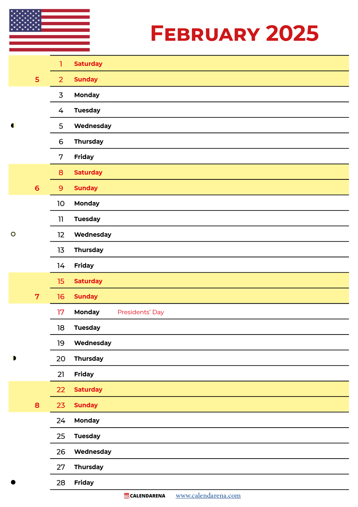 February 2025 Calendar With Holidays throughout February 2025 Saints Calendar