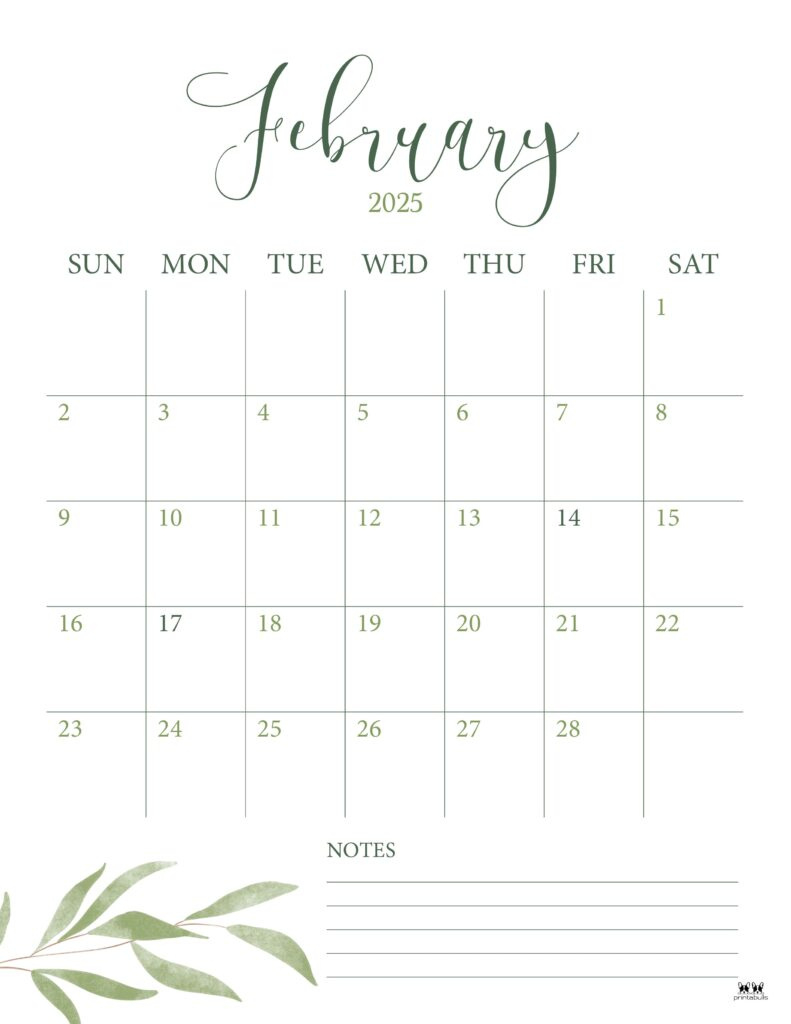 February 2025 Calendars - 107 Free Printables | Printabulls in Show Me The Calendar For February 2025