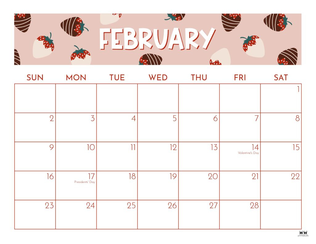 February 2025 Calendars - 107 Free Printables | Printabulls inside February 2025 Calendar Printabulls