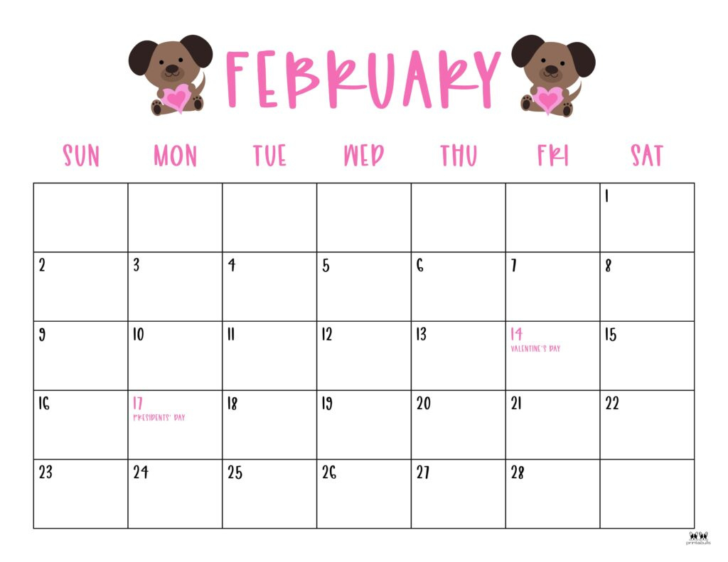 February 2025 Calendars - 107 Free Printables | Printabulls inside Free Printable February 2025 Calendar With Holidays