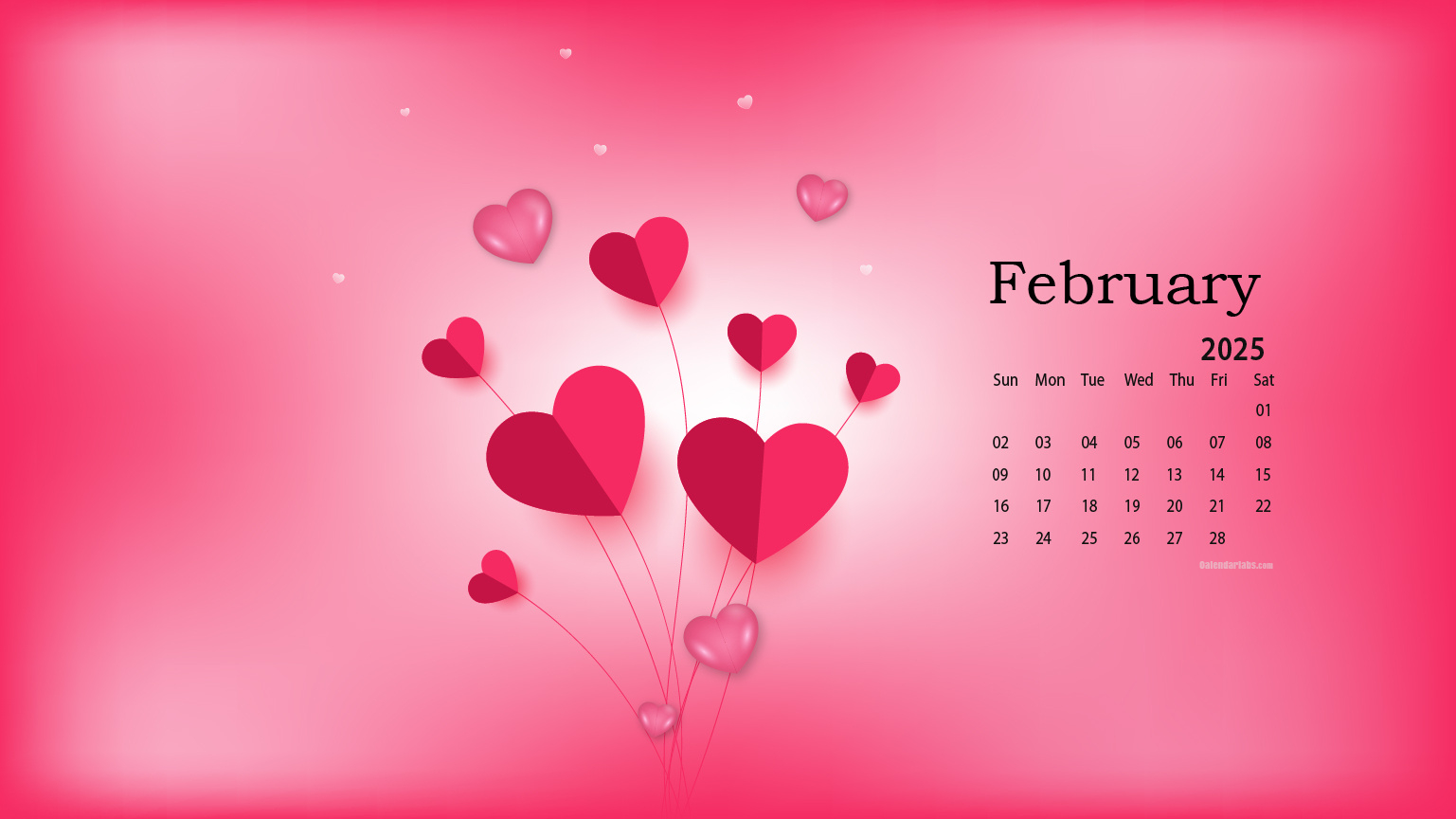 February 2025 Desktop Wallpaper Calendar - Calendarlabs inside February 2025 Calendar Wallpaper Desktop