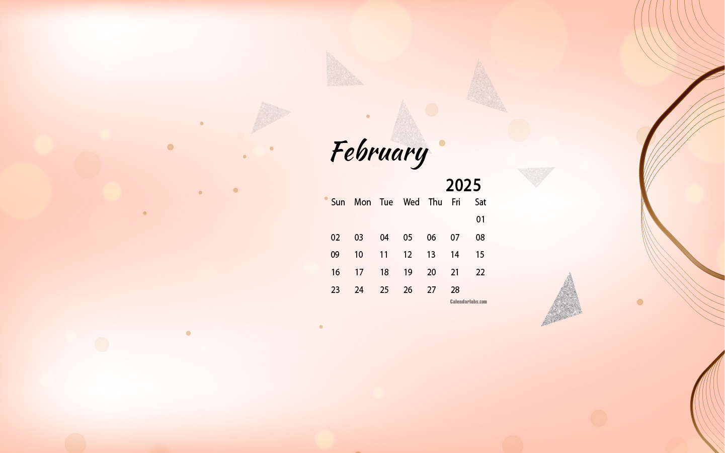 February 2025 Desktop Wallpaper Calendar - Calendarlabs with regard to February 2025 Desktop Calendar Wallpaper