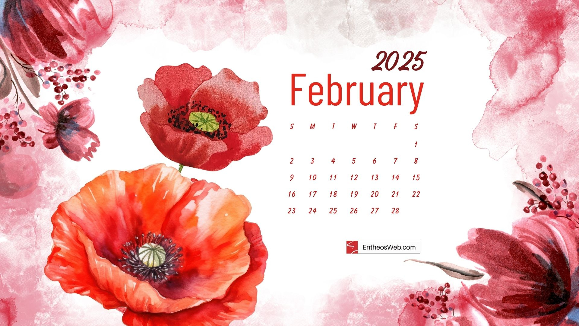 February 2025 Desktop Wallpaper Calendars | Entheosweb for February 2025 Desktop Calendar