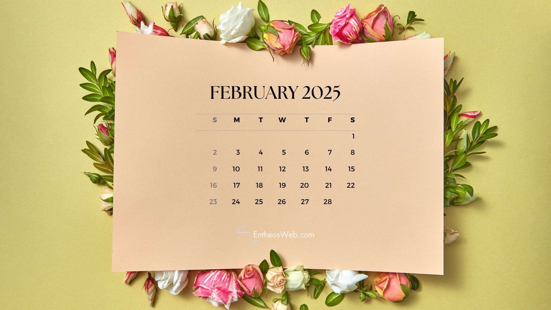 February 2025 Desktop Wallpaper Calendars | Entheosweb in February 2025 Calendar Wallpaper