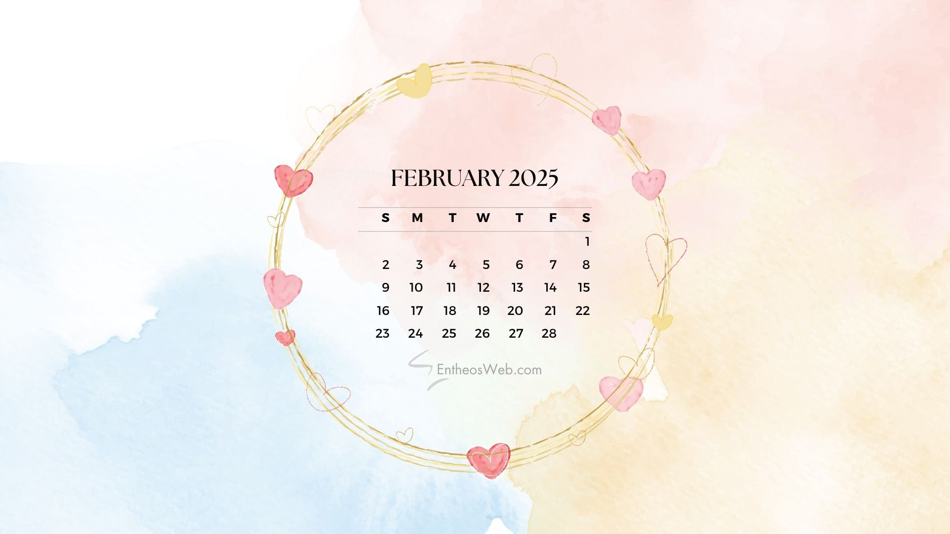 February 2025 Desktop Wallpaper Calendars | Entheosweb regarding February 2025 Calendar Wallpaper