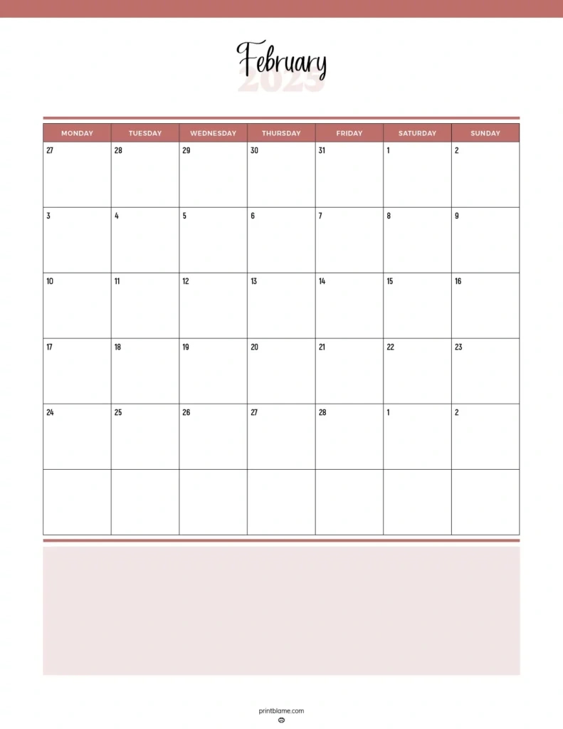 Free Printable February 2025 Calendars | Instant Pdf Downloads intended for Earnings Calendar February 2025