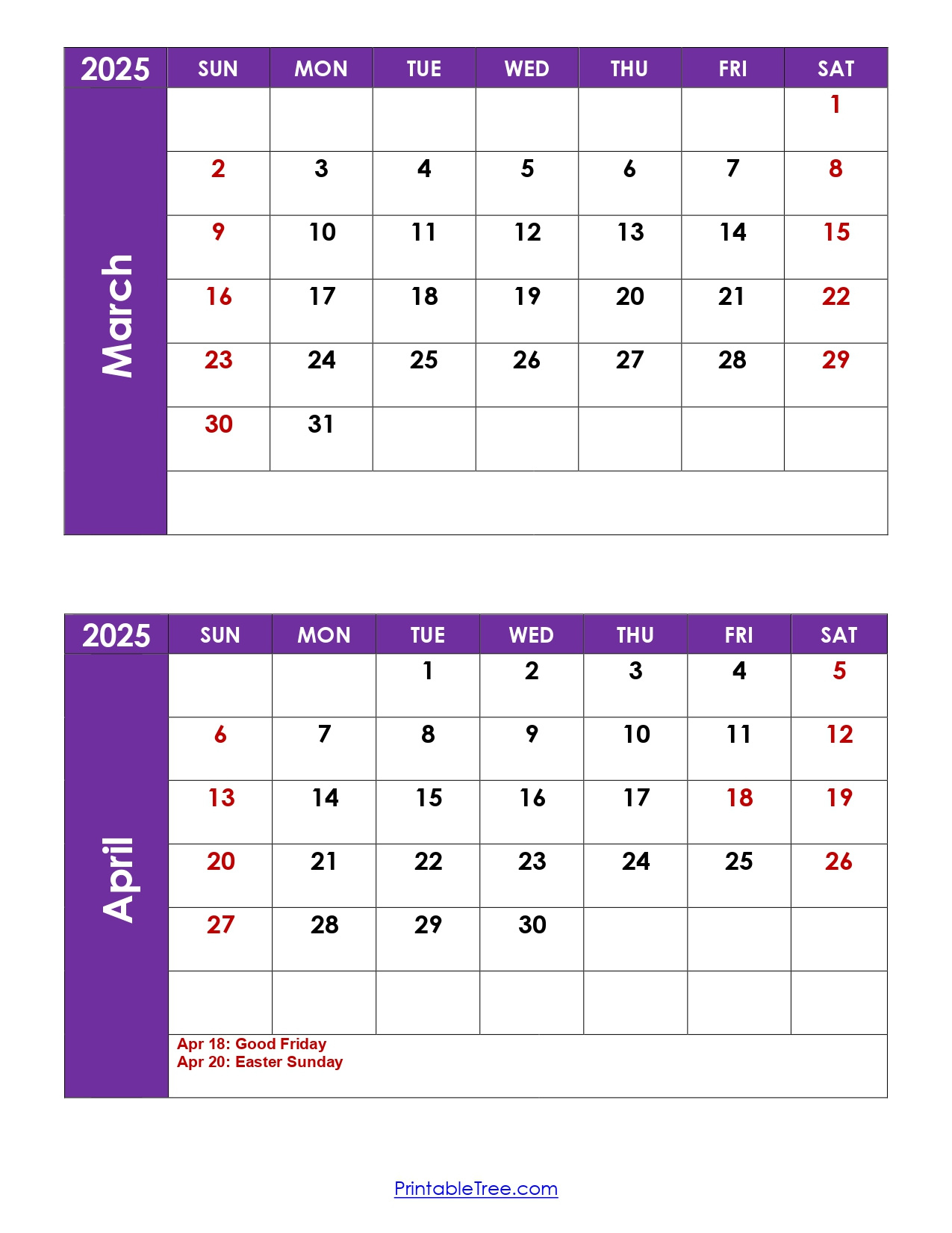 March And April 2025 Calendar Printable | Two Months Calendar pertaining to February March April 2025 Calendar Printable