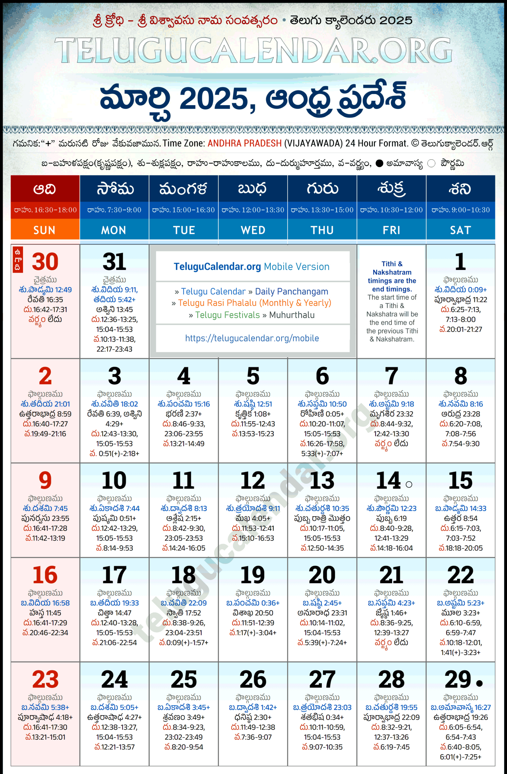 Andhra Pradesh Telugu Calendar 2025 March Pdf Festivals in Telugu Calendar March 2025