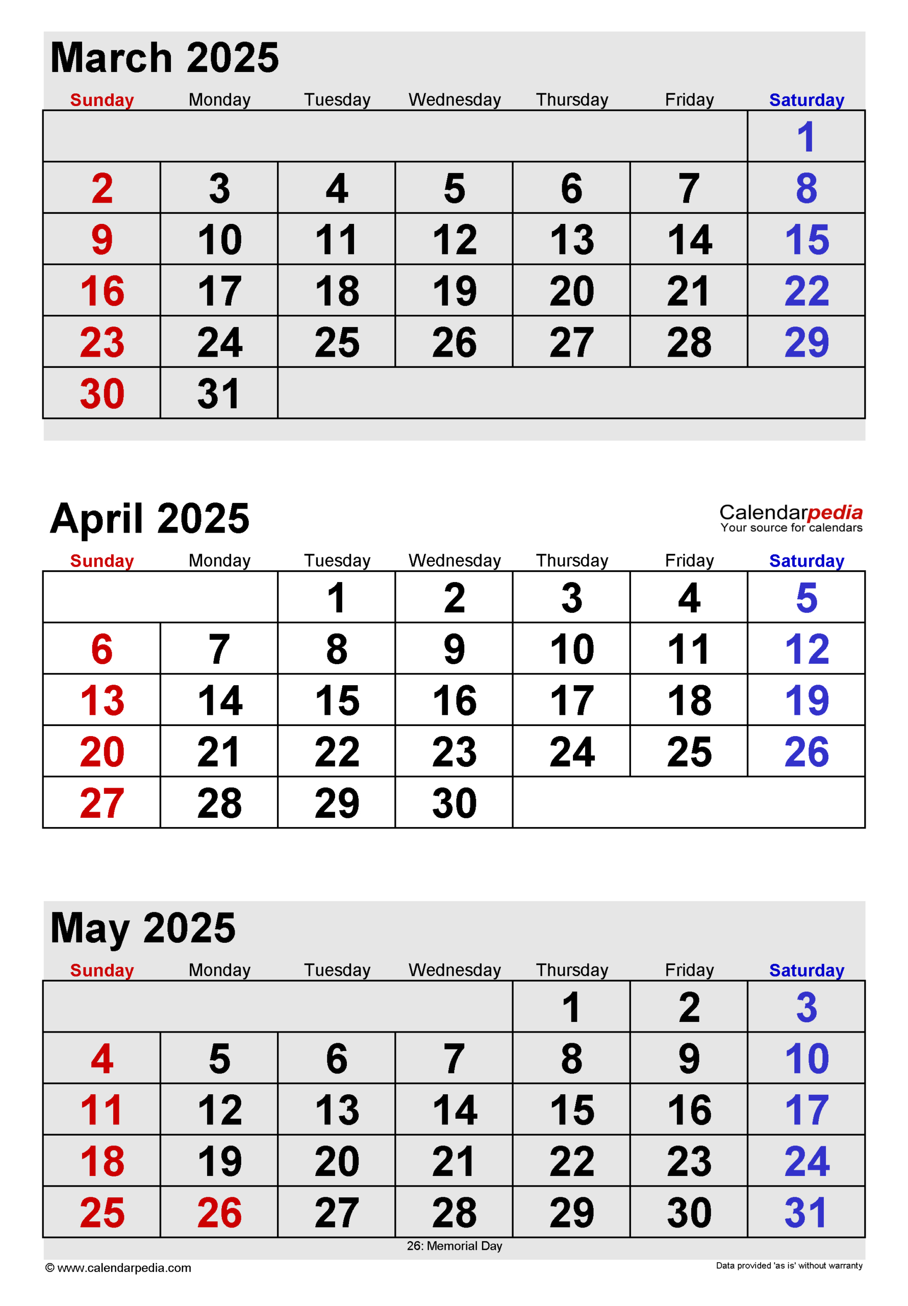 April 2025 Calendar | Templates For Word, Excel And Pdf for March April 2025 Calendar