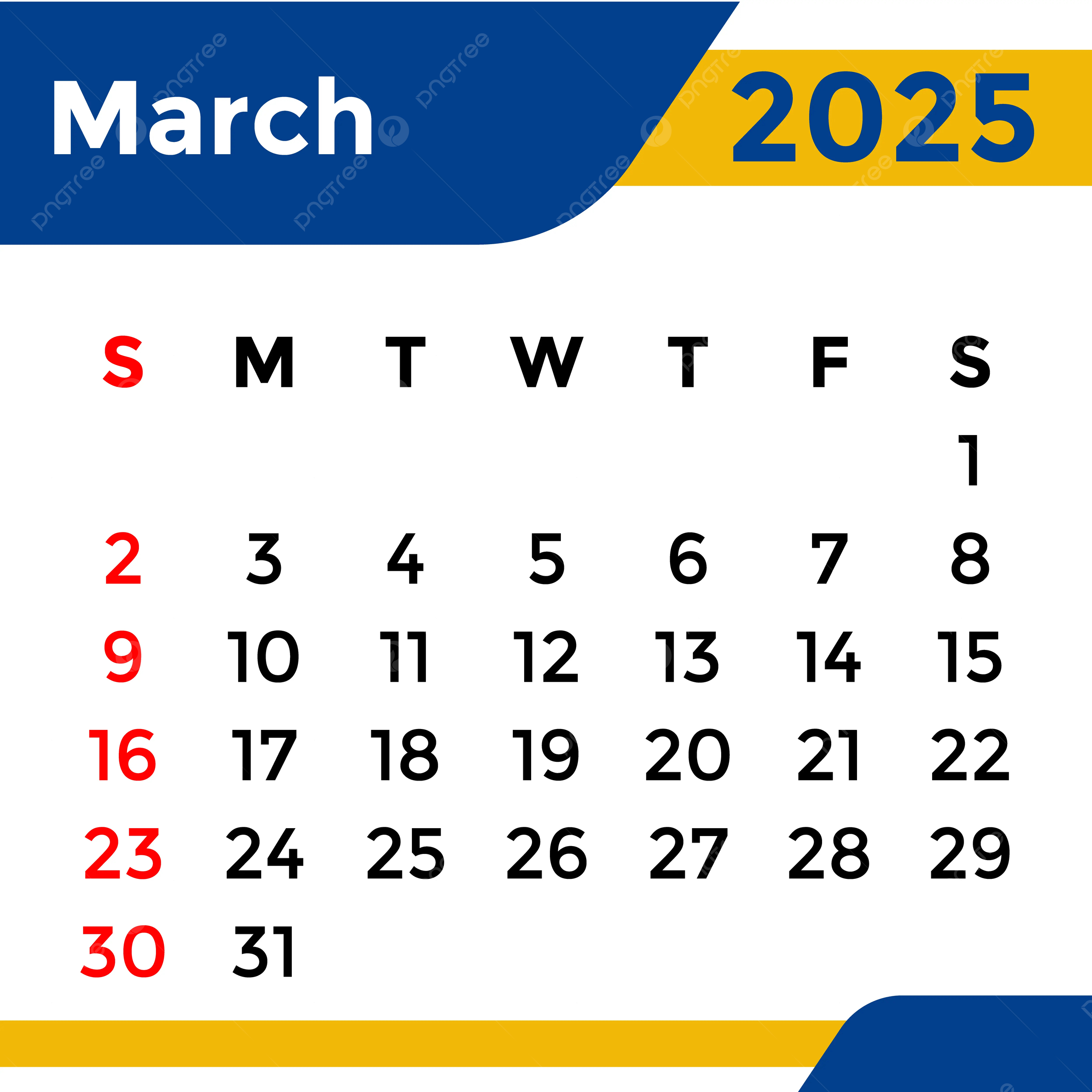 Calendar 2025 March Month Vector Template Download On Pngtree in 2025 March Month Calendar