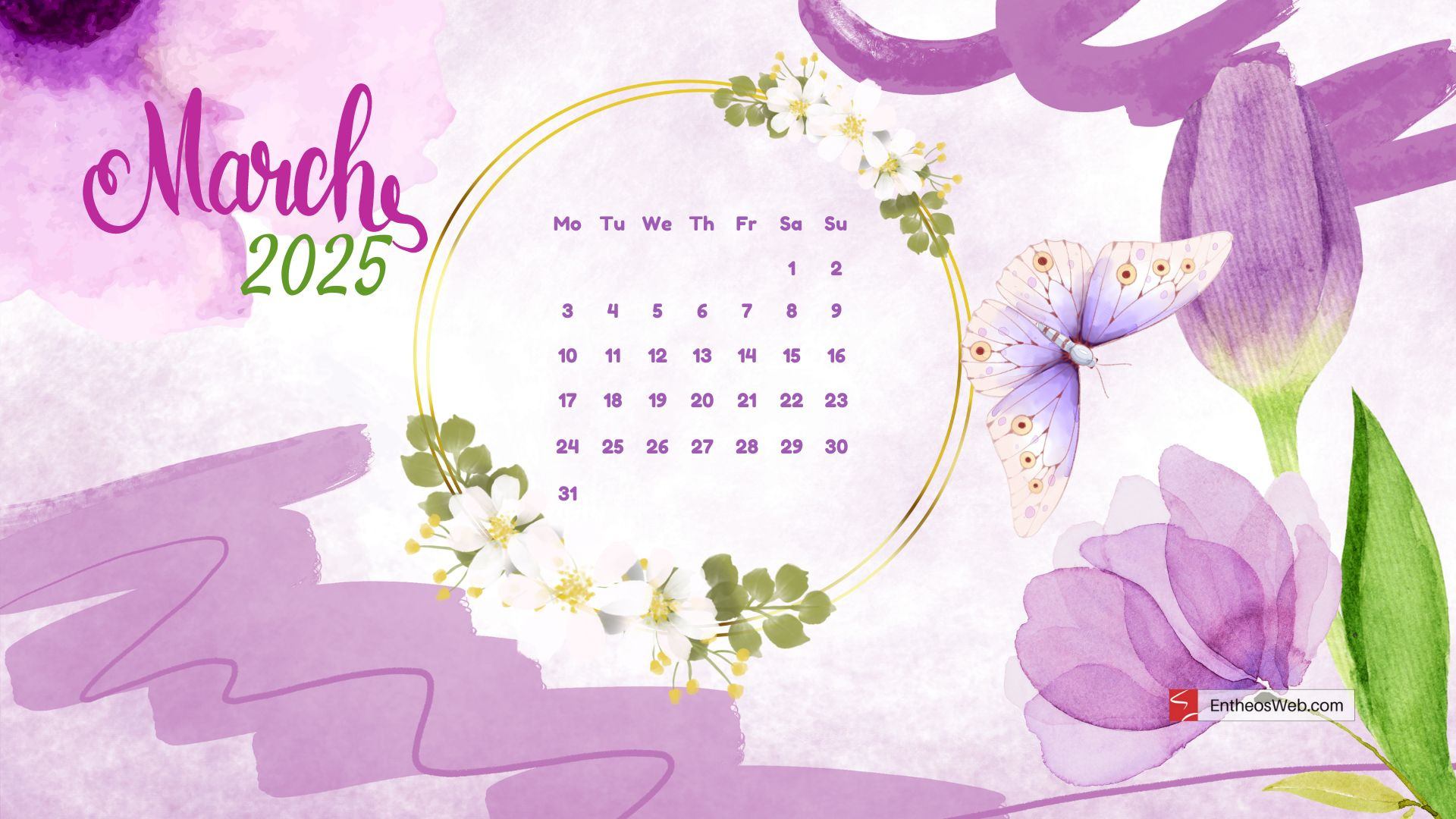 Free March 2025 Desktop Wallpaper Calendars | Entheosweb for March 2025 Calendar Desktop Wallpaper