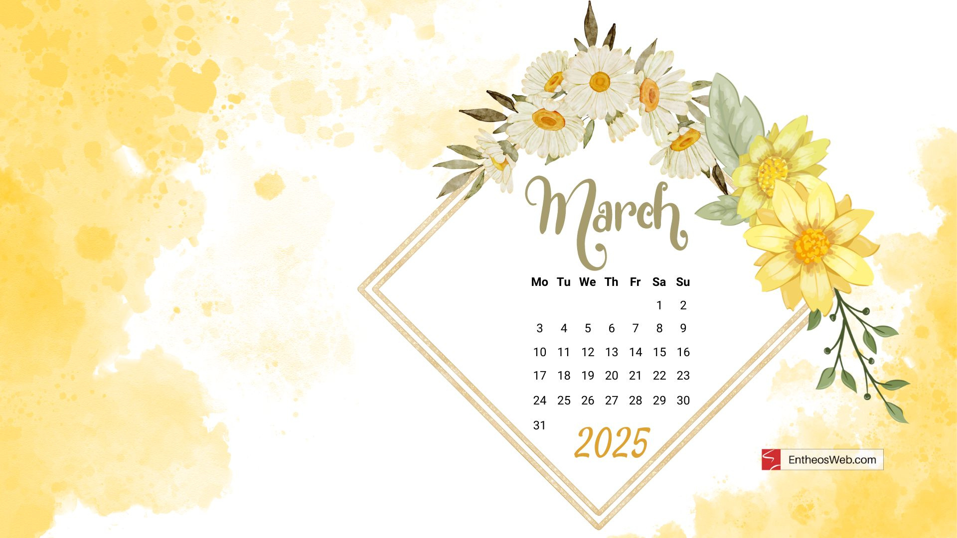 Free March 2025 Desktop Wallpaper Calendars | Entheosweb throughout March 2025 Desktop Calendar