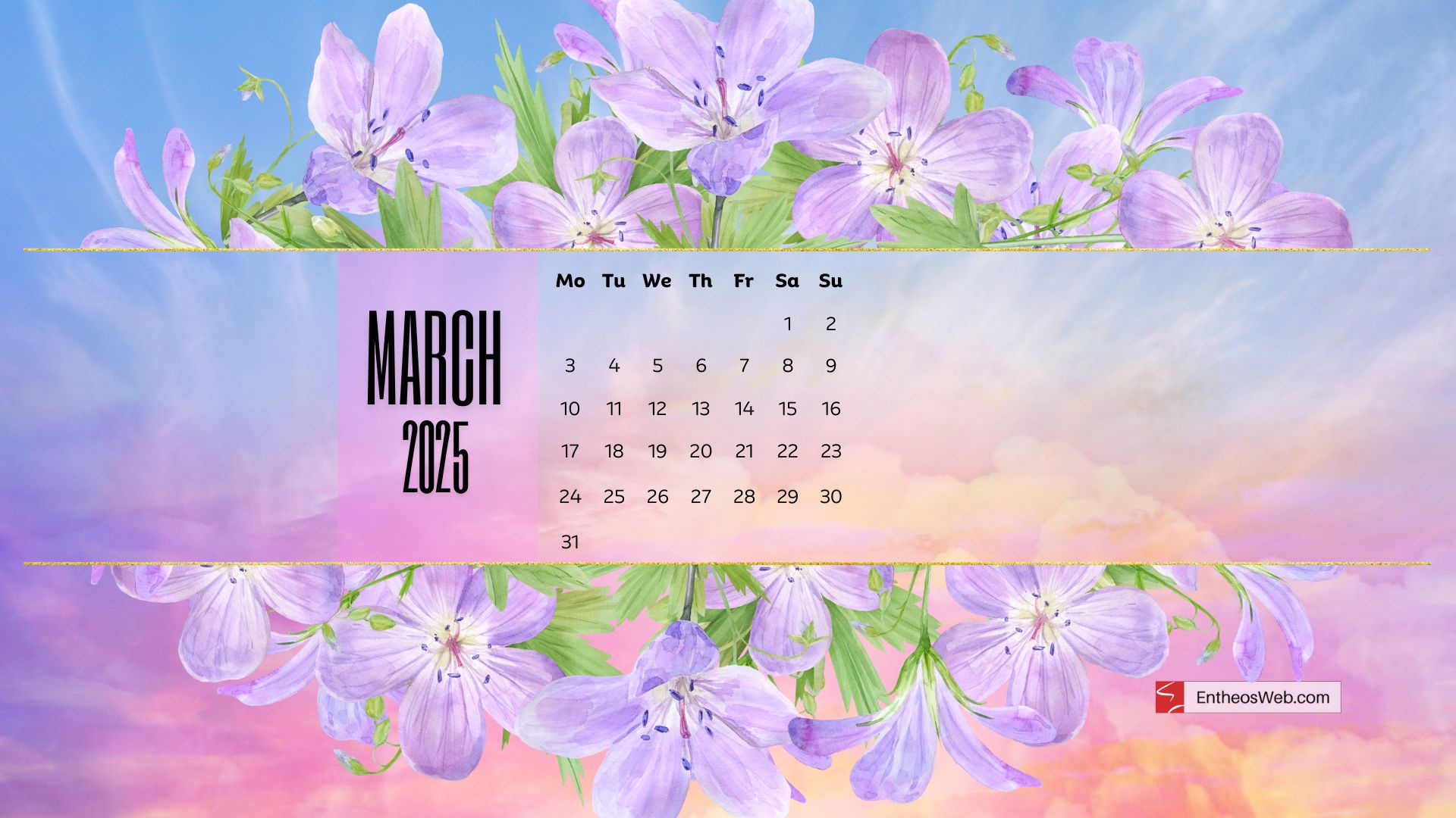 Free March 2025 Desktop Wallpaper Calendars | Entheosweb within March 2025 Calendar Background