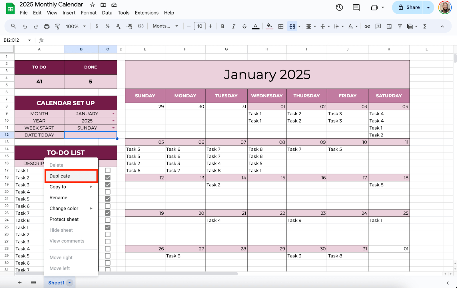 How To Create A 2025 Monthly Calendar In Google Sheets - Filedrop intended for Google Calendar Always Open In March 2025