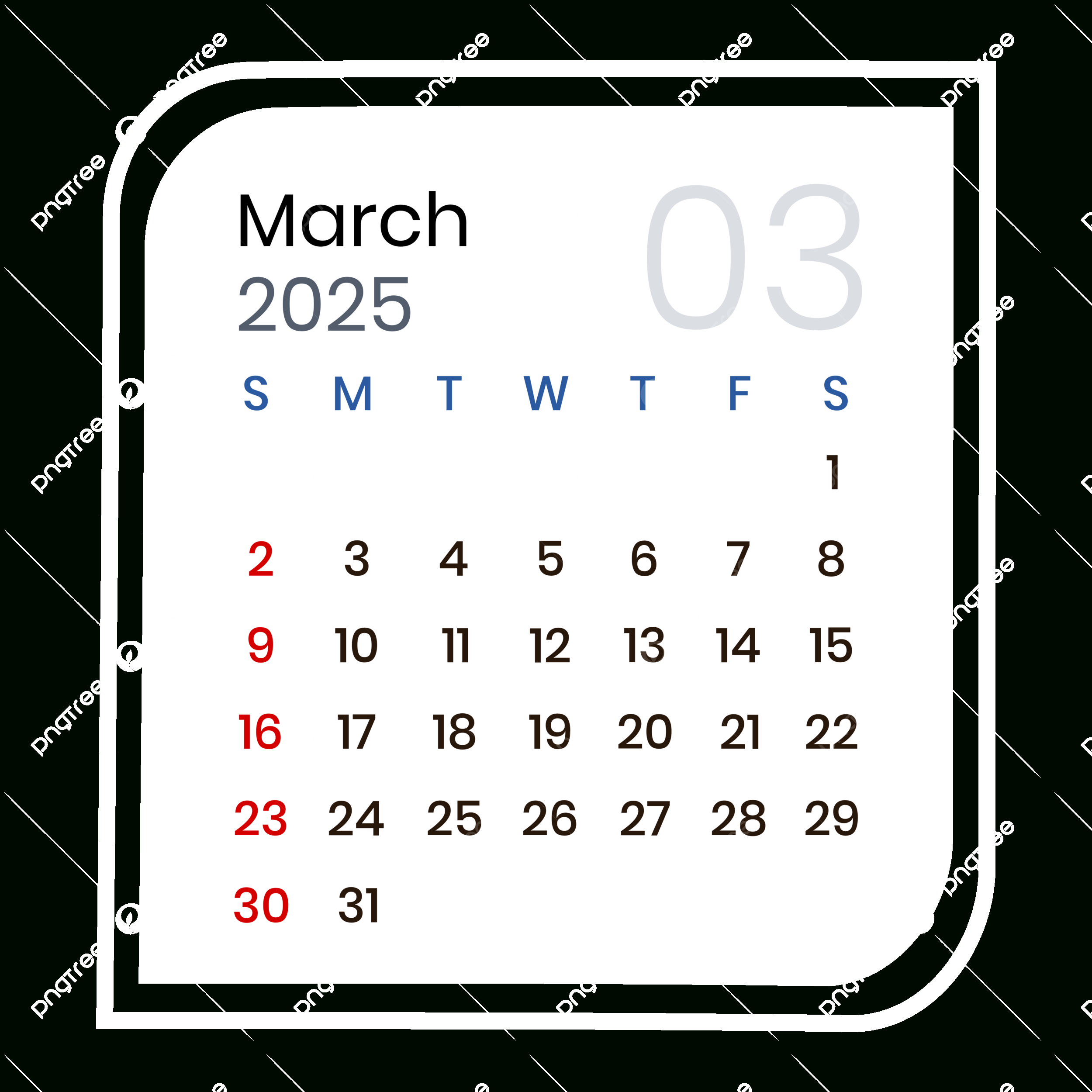 March 2025 Calendar Minimalist Vector, March 2025, March 2025 within March Clip Art Calendar 2025