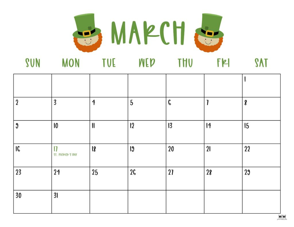 March 2025 Calendars - 107 Free Printables | Printabulls for Blank March 2025 Calendar Printable