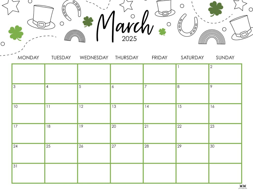 March 2025 Calendars - 107 Free Printables | Printabulls for Calendar 2025 March Printable