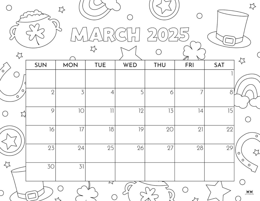 March 2025 Calendars - 107 Free Printables | Printabulls for March Calendar Numbers Printable 2025