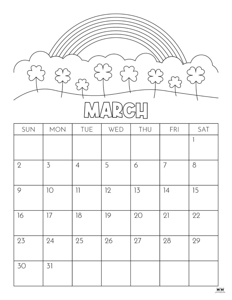 March 2025 Calendars - 107 Free Printables | Printabulls within March 2025 Calendar Printable With Notes